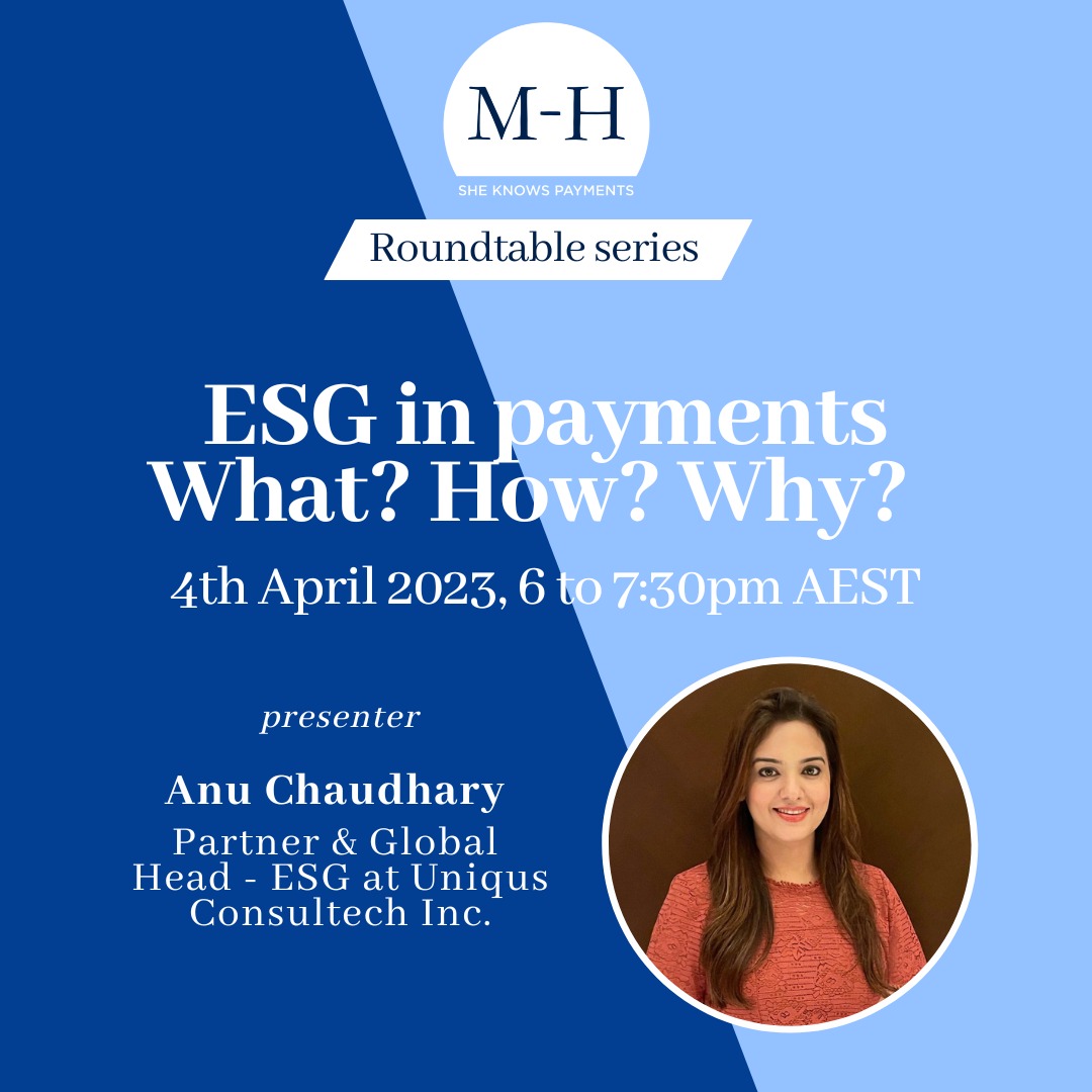 ESG in payments What? How? Why?